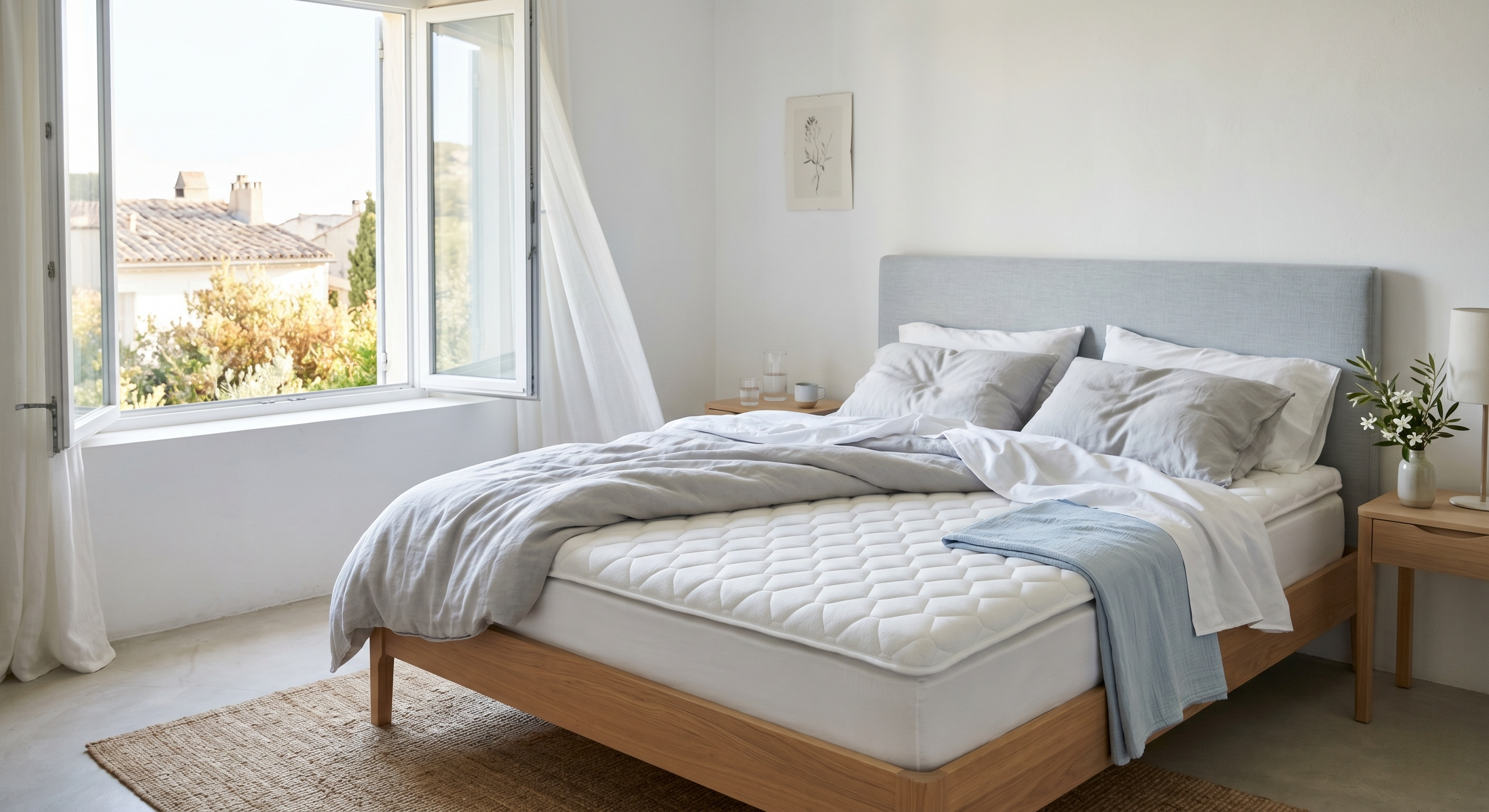 Surmatelas en Gel : Le Secret Technologique pour des Nuits d'Été Fraîches et Réparatrices ZenPur