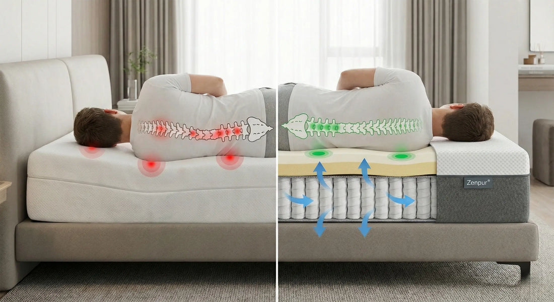 Matelas Hybride Ferme : Pourquoi est-ce le meilleur choix pour votre dos en 2026 ? ZenPur
