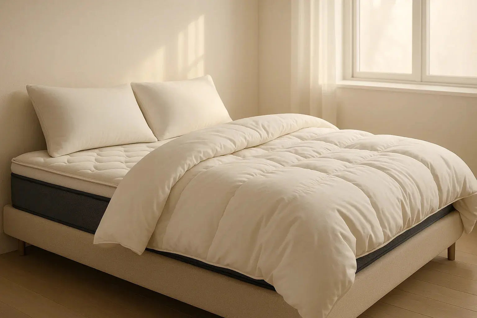 Literie complète Zenpur pour améliorer la qualité du sommeil : matelas, oreiller et couette.