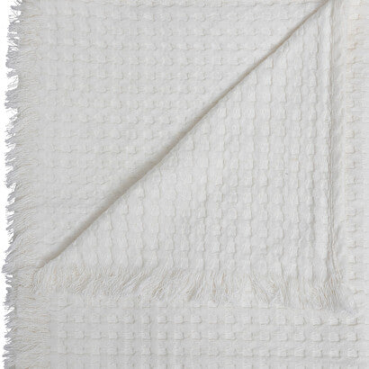Jeté de Lit Blanc Abeil Widdy - 130x180 cm
