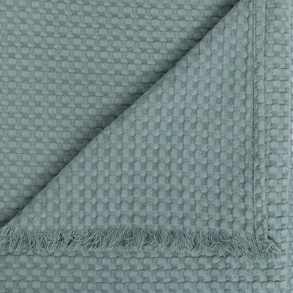 Jeté de lit Vert Céladon Abeil Widdy - 130x180 cm