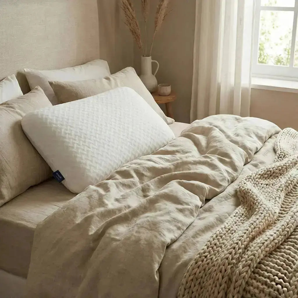 Pack 1 Couette 4 Saisons + 2 Oreillers Mémoire de Forme MI-FERME ZenPur