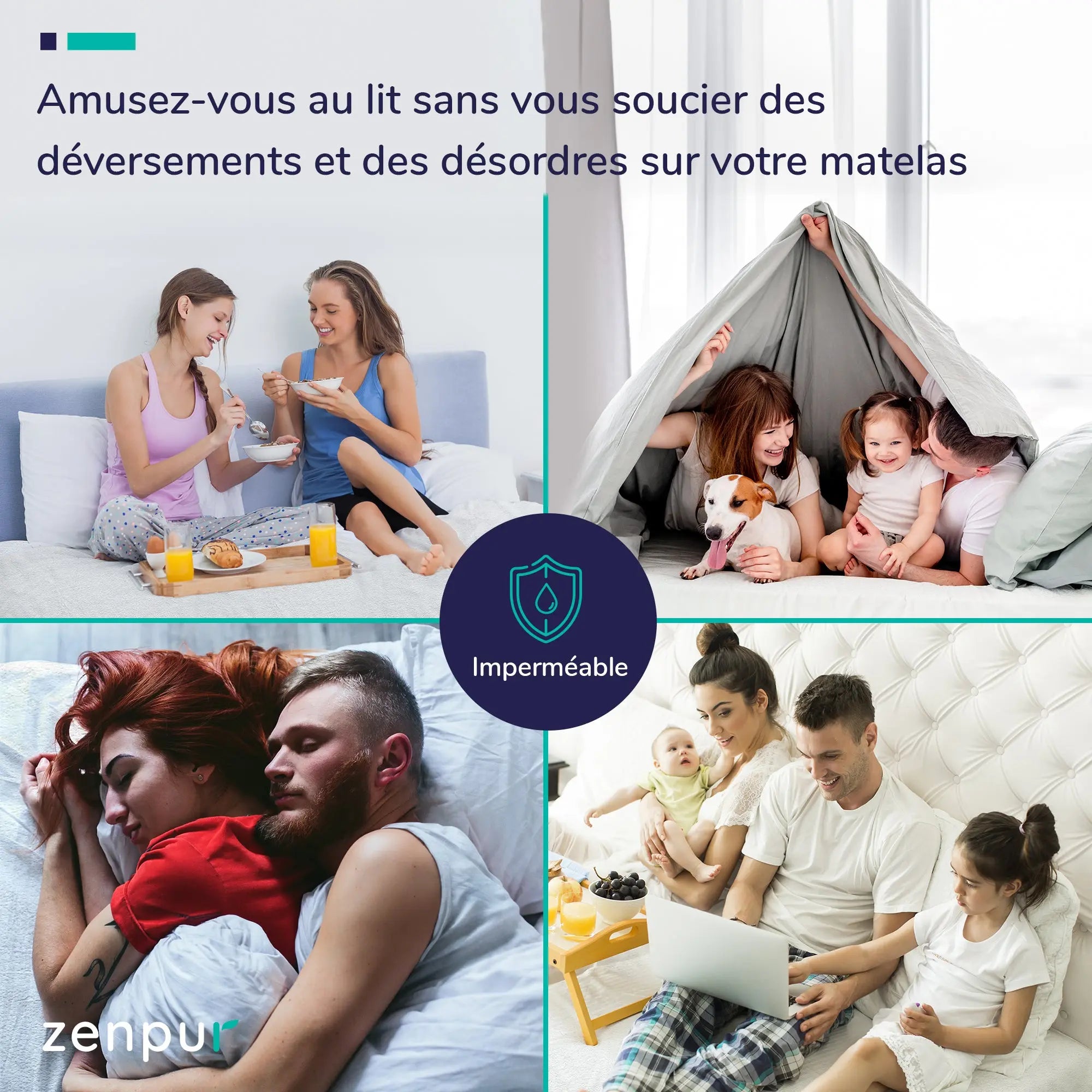 ZenPur: Protège-Matelas Imperméable et Respirant, Certifié Oeko-TEX ZenPur