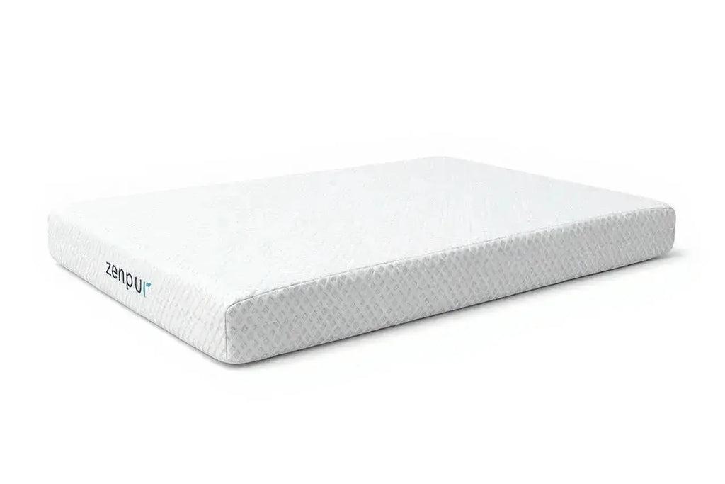 Détail du matelas ZenPur, mousse à mémoire de forme pour confort ergonomique et soutien cervical