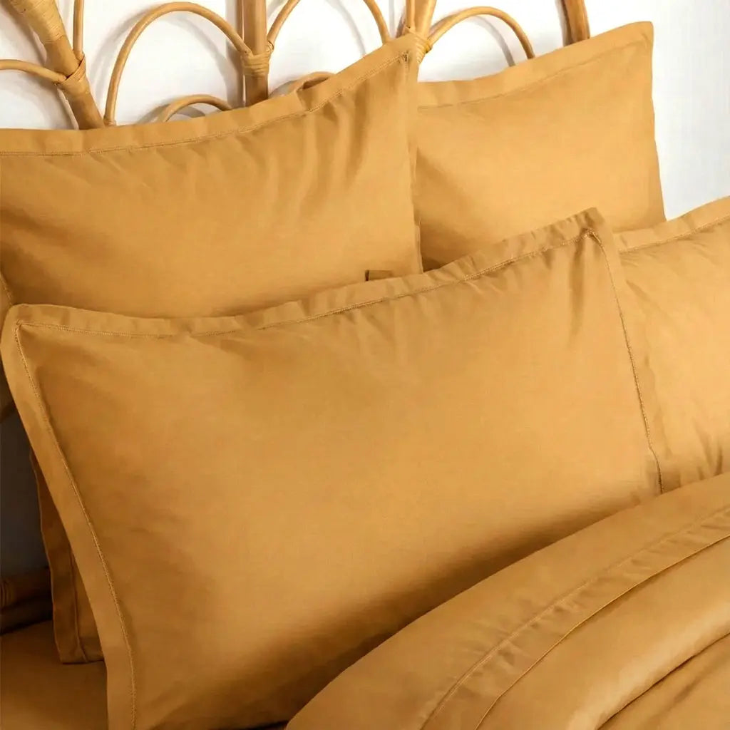 Taie d'Oreiller Coton Jaune Moutarde - 50x70 cm ZenPur