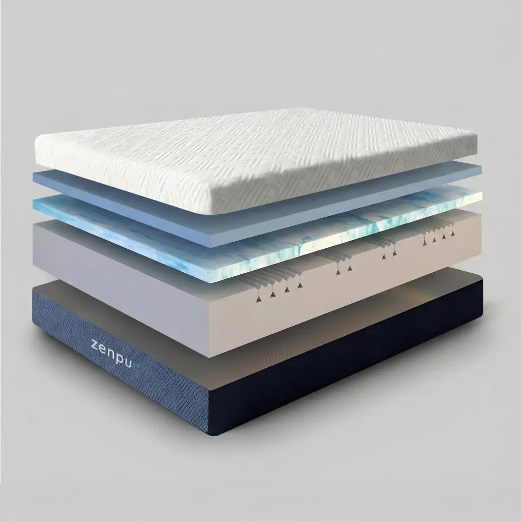 Matelas Premium ZenPur 25 cm – Mémoire de Forme Anti-Chaleur 7 Zones ZenPur