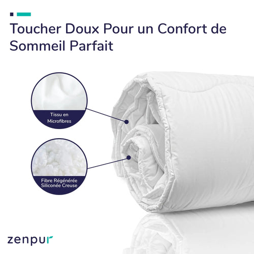 Couette Été Anti-Transpiration - Légère & Fraîche (200g/m²) Hypoallergénique Respirante ZenPur