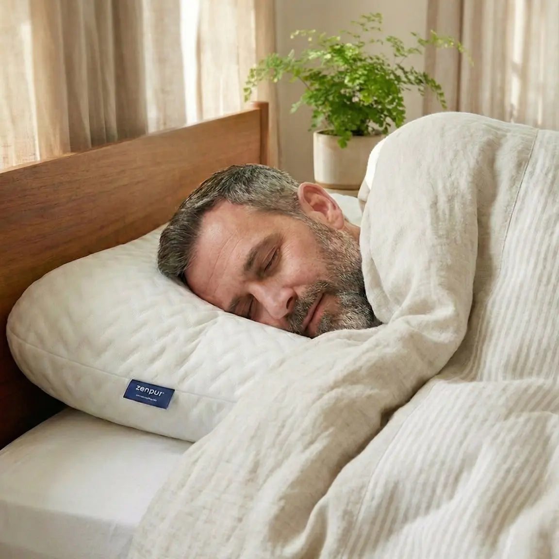 Oreiller mémoire de forme Cervical Ergonomique "MOELLEUX" Anti-Acariens - 40 x 60 cm ZenPur