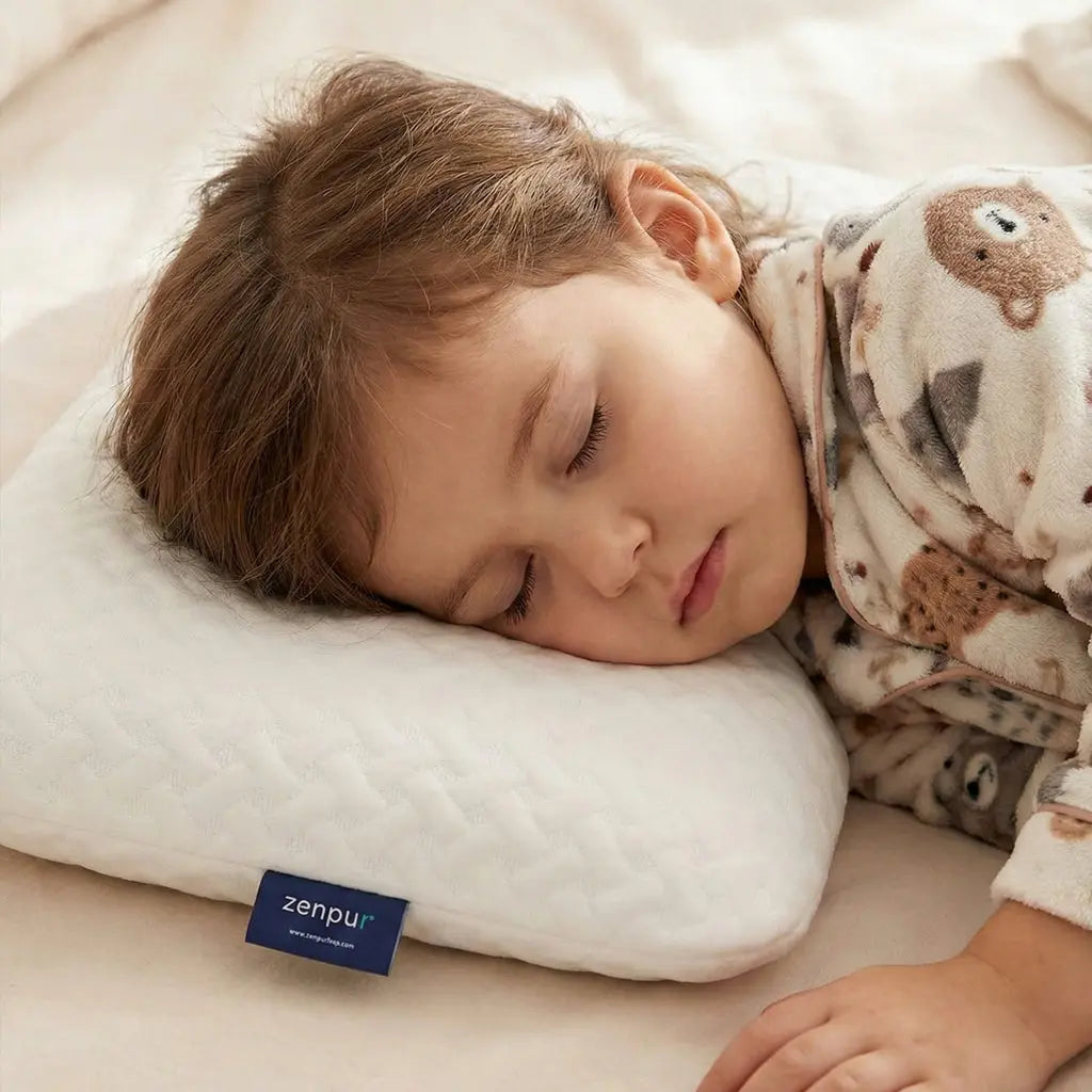 Oreiller Enfant "Plat" Ergonomique à Mémoire de Forme - 3 à 5 ans (40 x 60 cm) - ZenPur