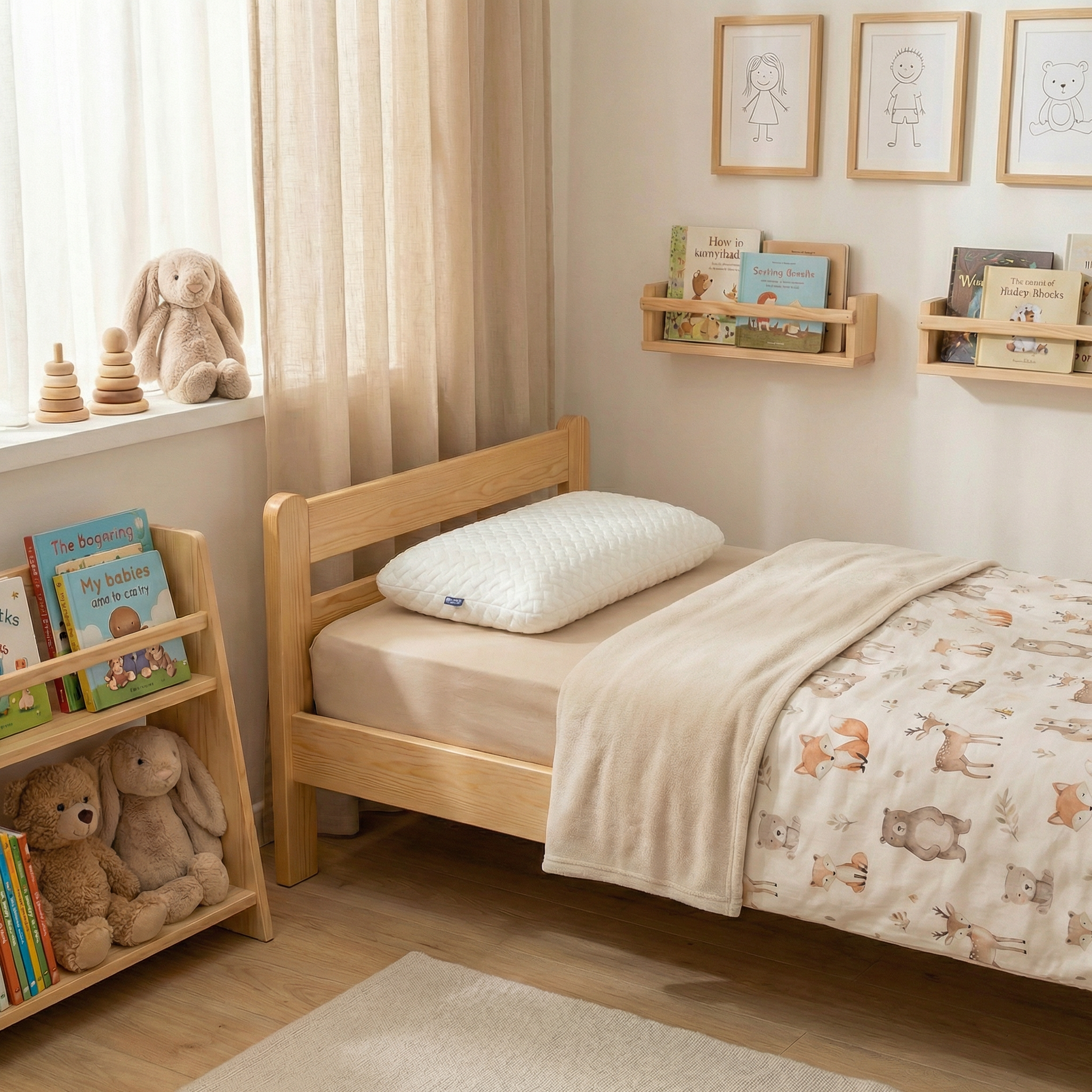 Oreiller Enfant Moelleux Ergonomique à Mémoire de Forme - 6 à 10 ans (40 x 60 cm)