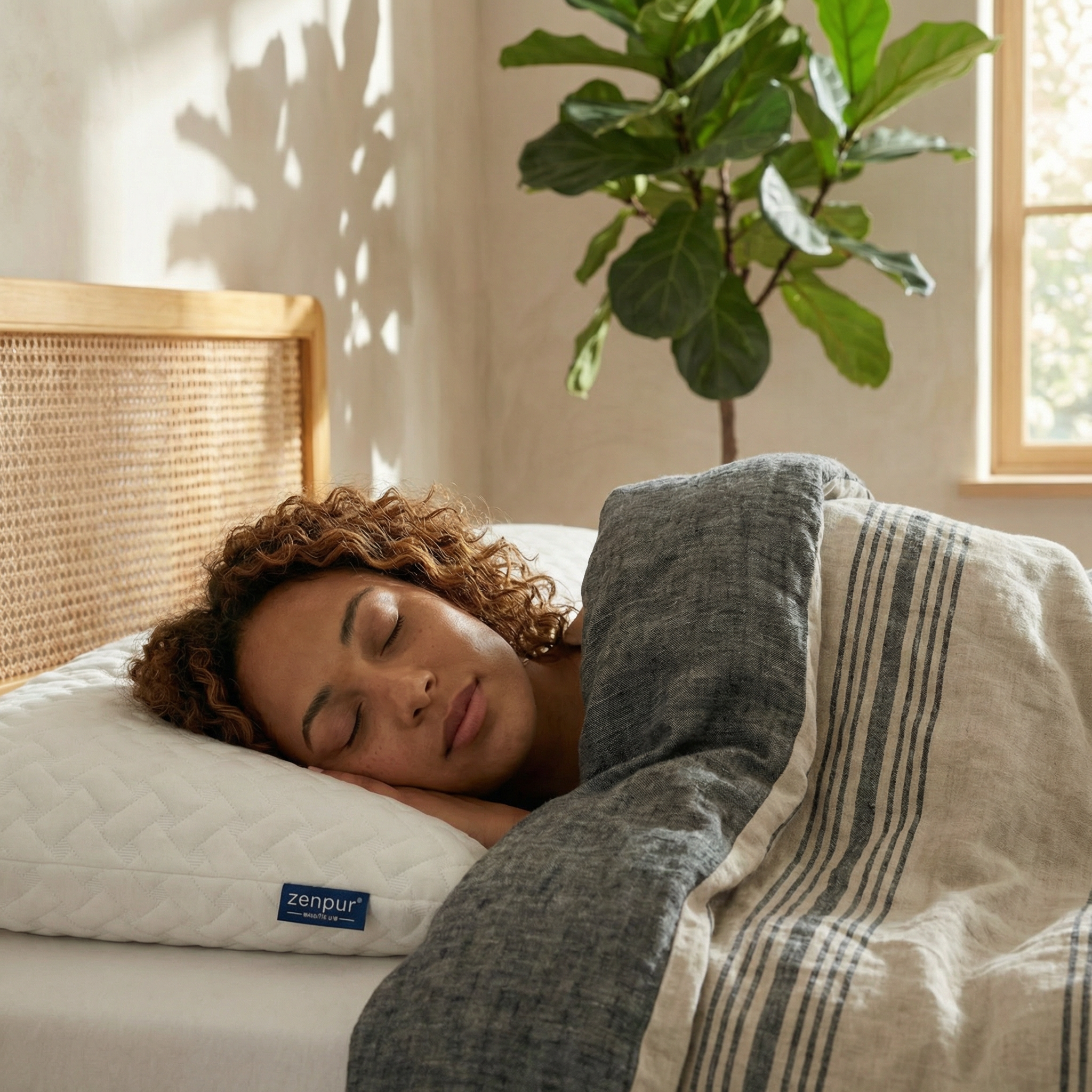 Oreiller mémoire de forme Cervical Ergonomique "MOELLEUX" Anti-Acariens - 40 x 60 cm