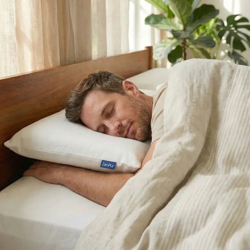 Pack 1 Couette 4 Saisons + 2 Oreillers Mémoire de Forme PLAT ZenPur