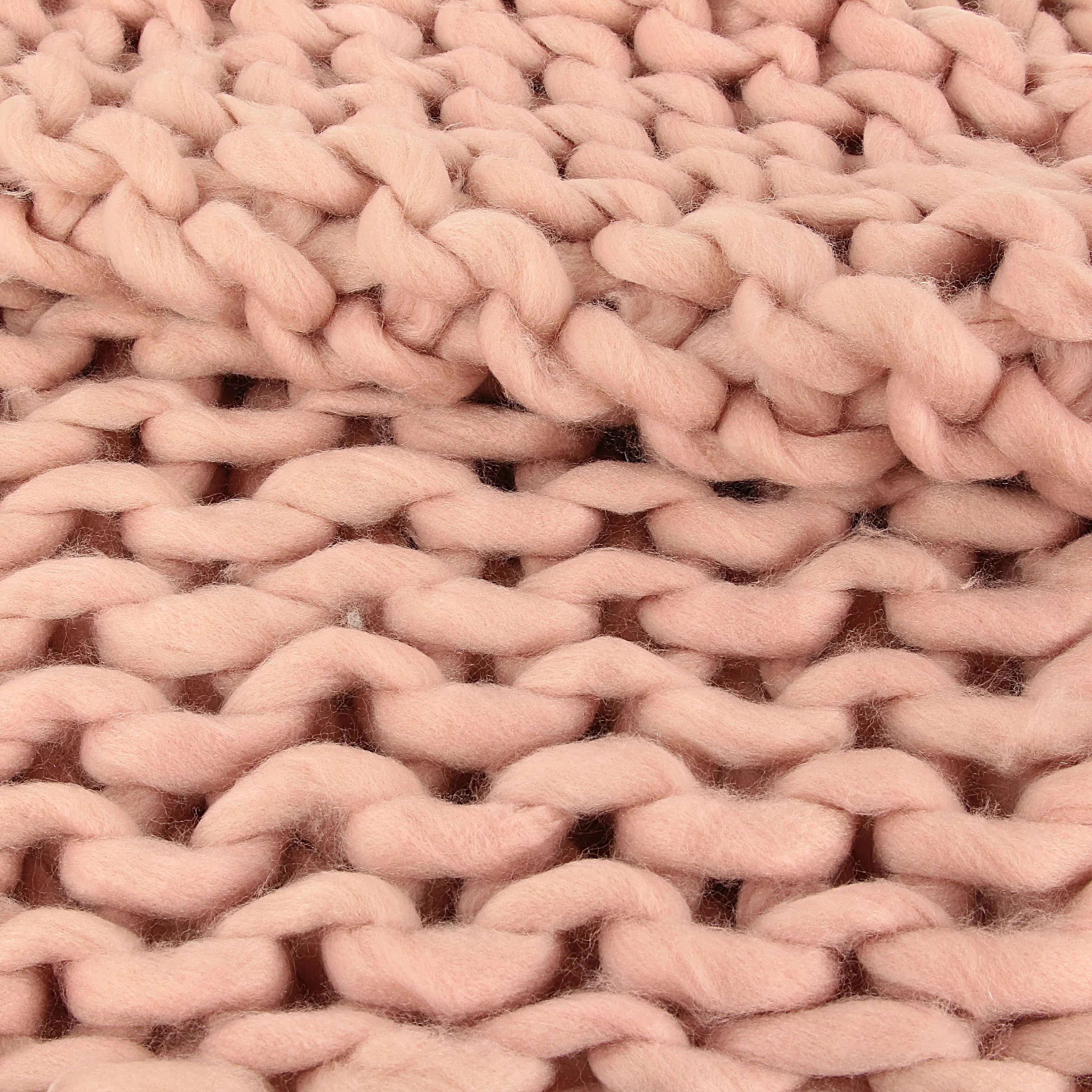 Plaid Grosse Maille Chunky Rose Zenpur