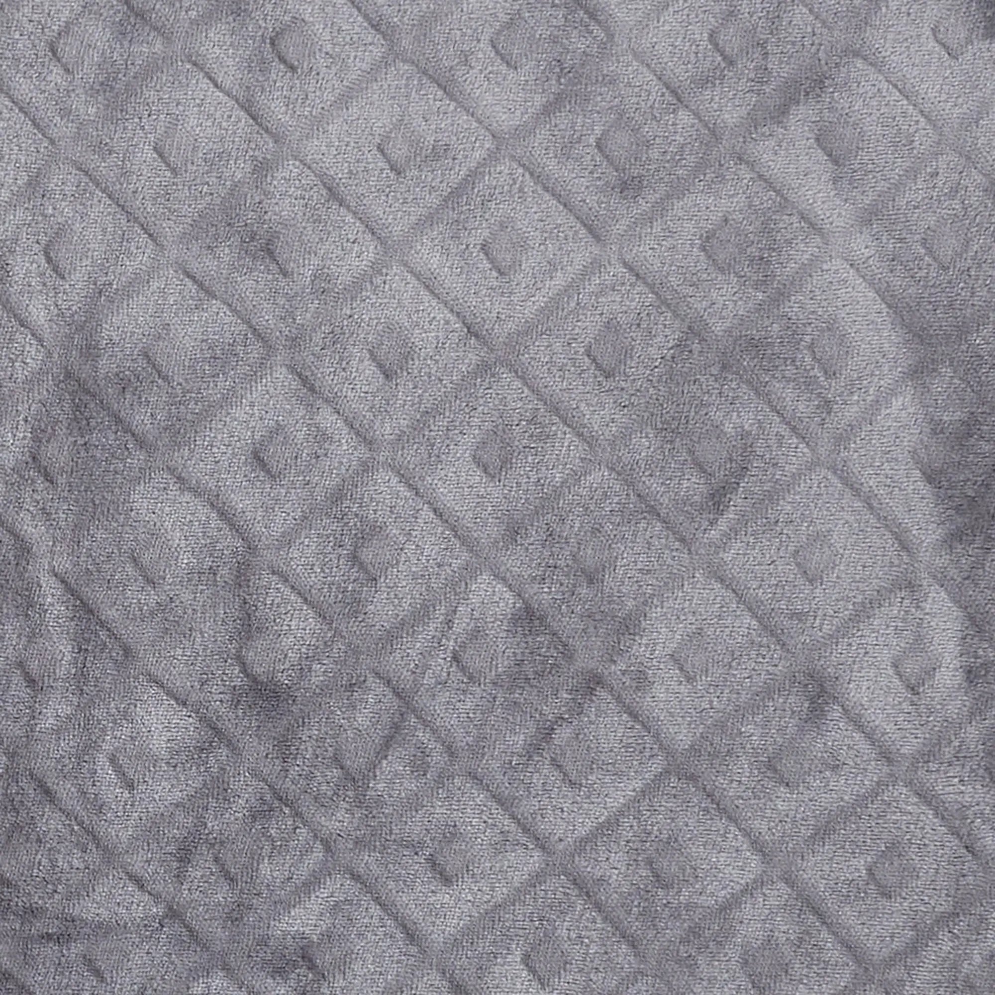 Plaid Embosse Gris 140X200Cm Zenpur