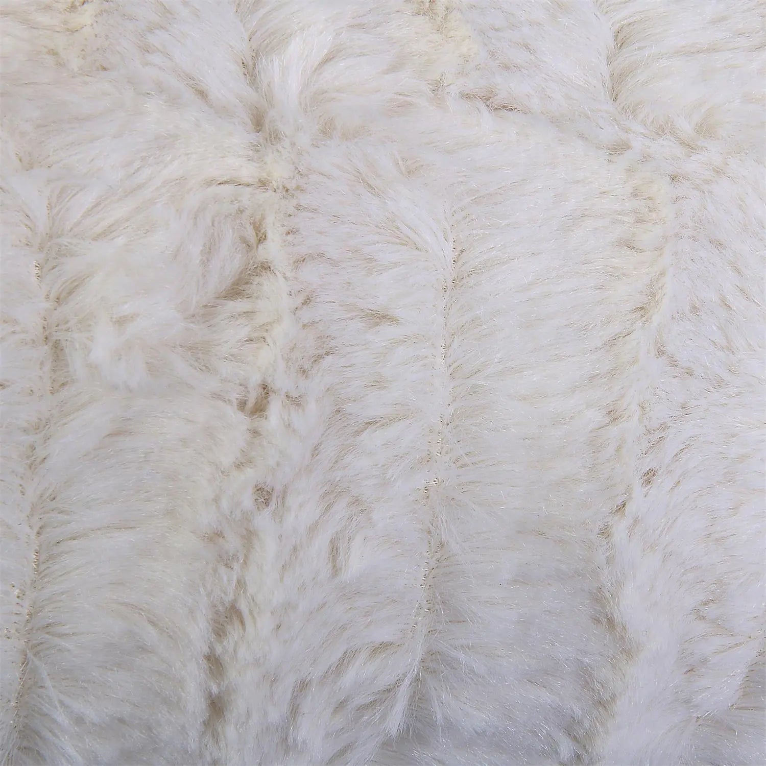 Plaid Blanc Luxueux en Imitation Fourrure avec Anse Zenpur